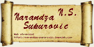 Narandža Supurović vizit kartica